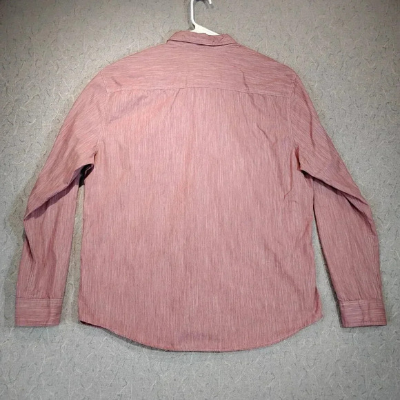 Michael Brandon Men's Red Long Sleeve Button  Up Dress Shirt SLIM FIT XXL - Picture 10 of 12